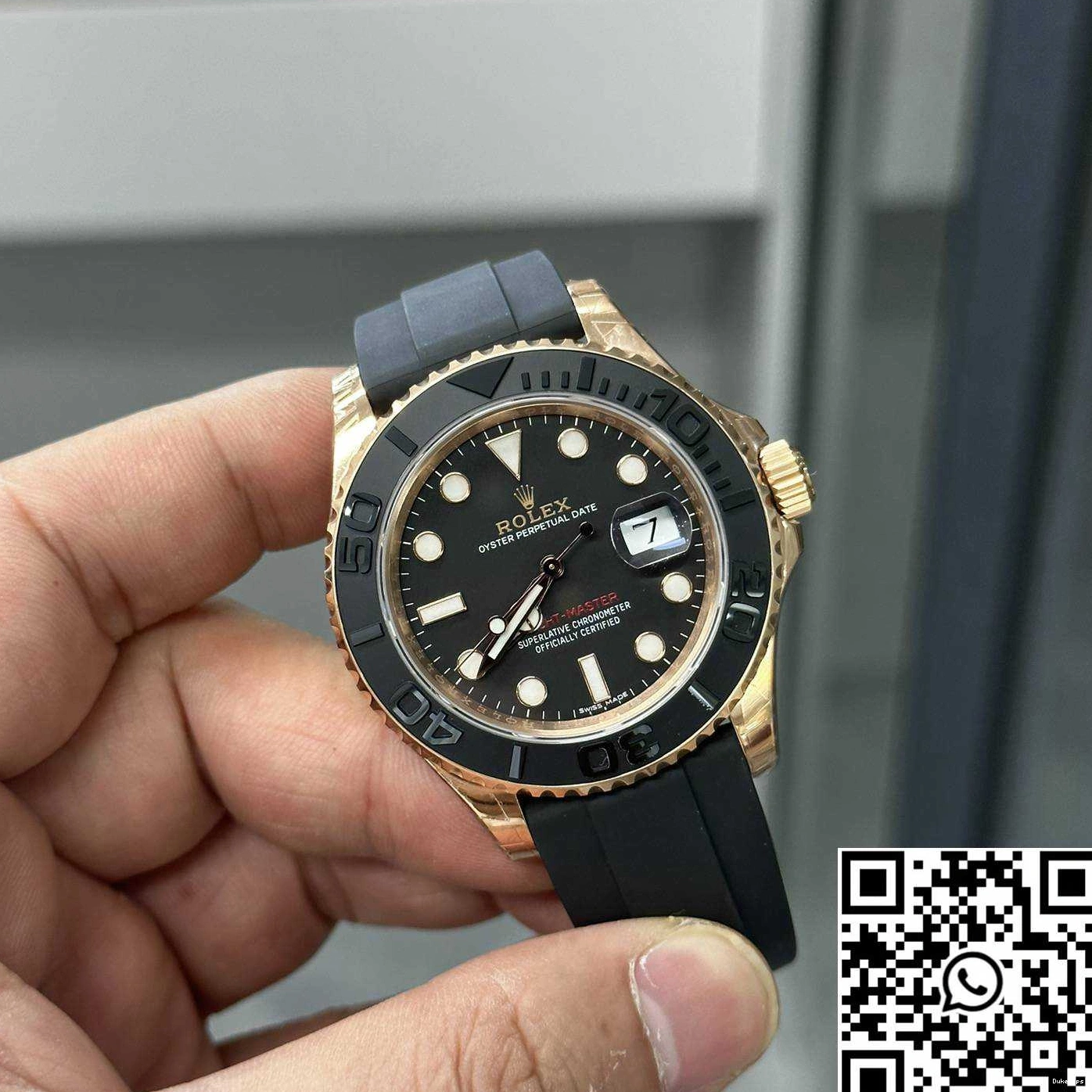 Master Black Dial Yacht VS M126655-0002 Rose Gold Factory Rolex 0117